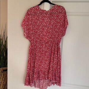 NWT Floerns Floral Red Dress XL